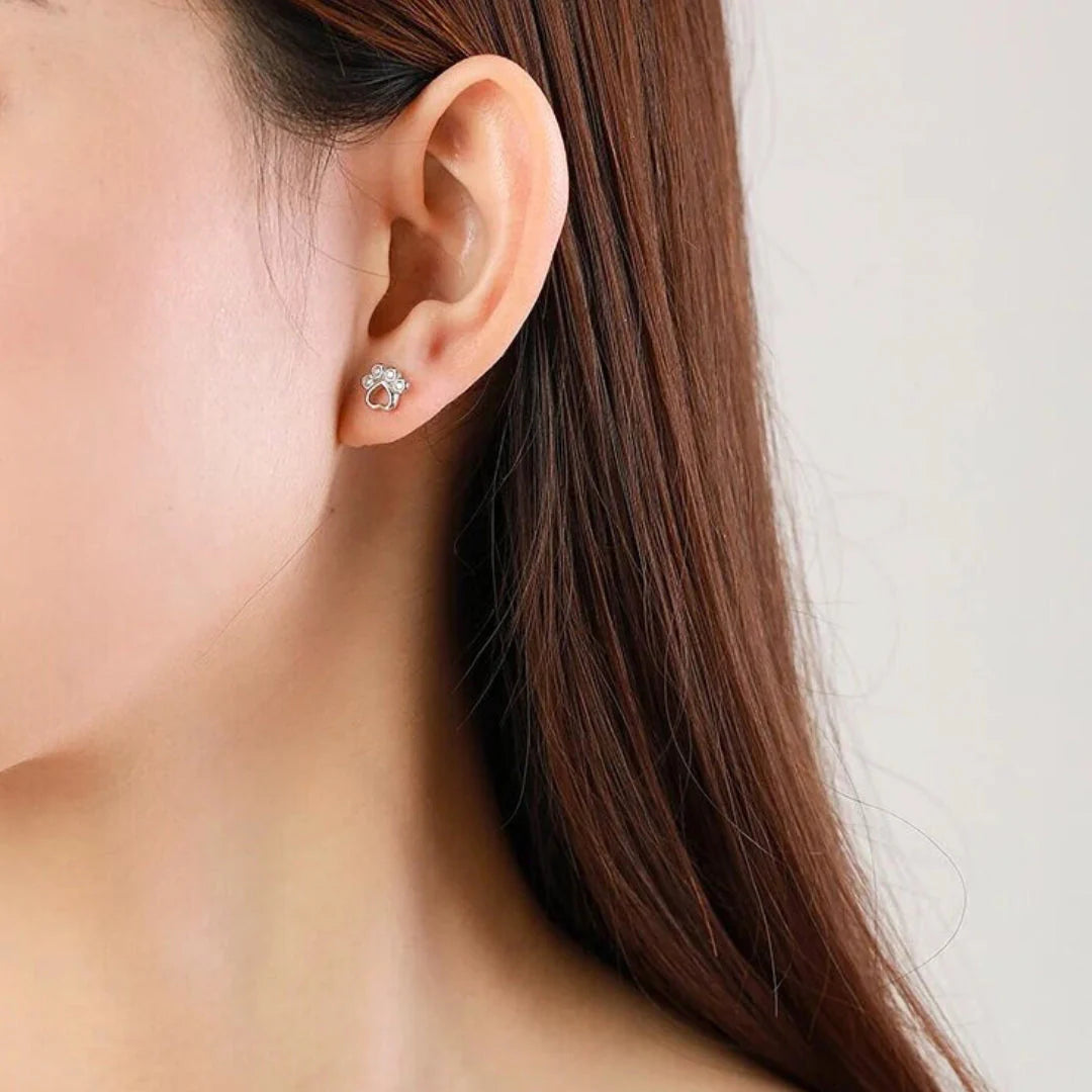 Paw Zirconia Earrings