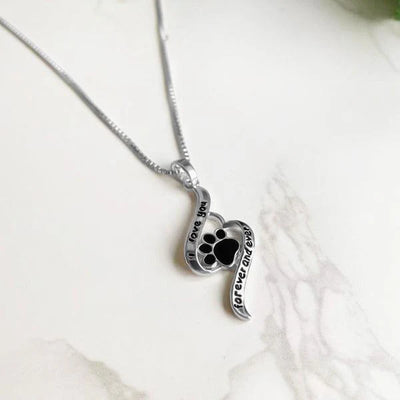 Love You Forever Paw Necklace