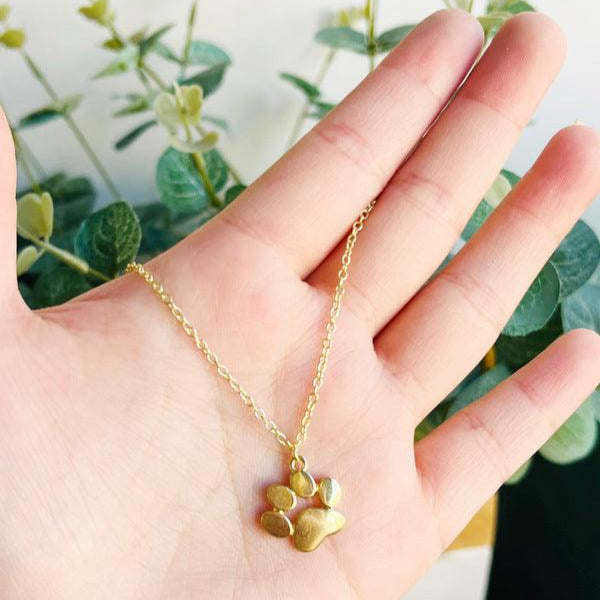 Gold-Plated Necklace with Paw Pendant