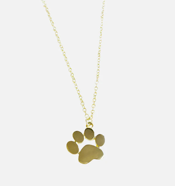 Gold-Plated Necklace with Paw Pendant