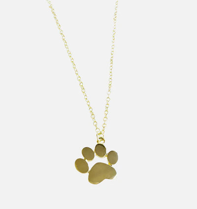 Gold-Plated Necklace with Paw Pendant