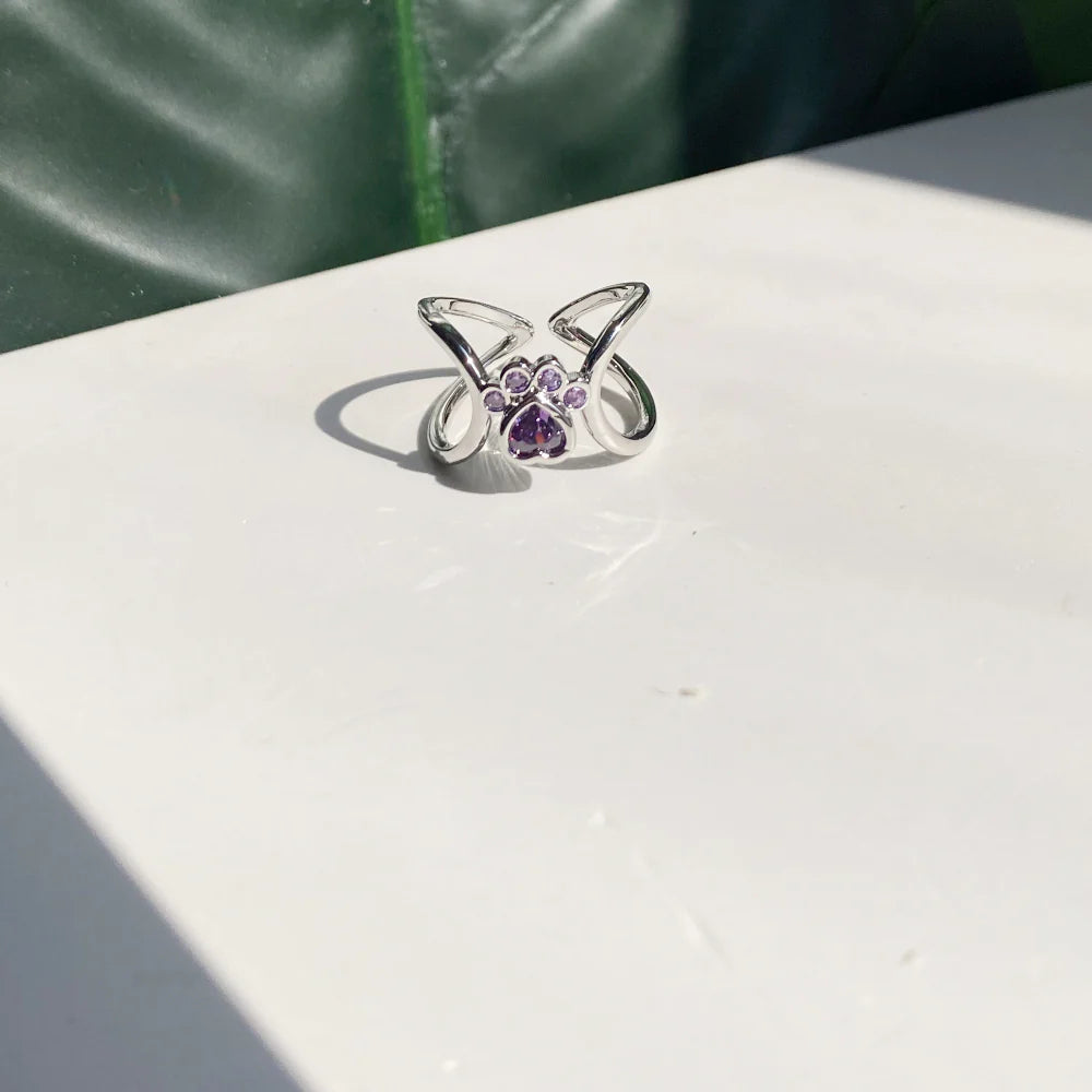 Infinite Love Paw Ring