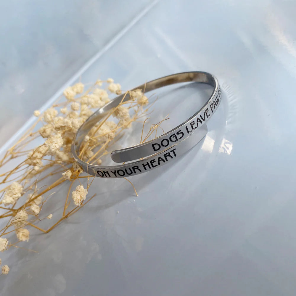 Dogs Leave Paw Prints Twist Bracelet