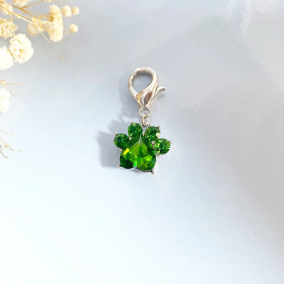Paw Print Birthstone Keychains