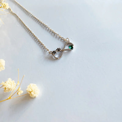 Infinity Paw Print Necklace