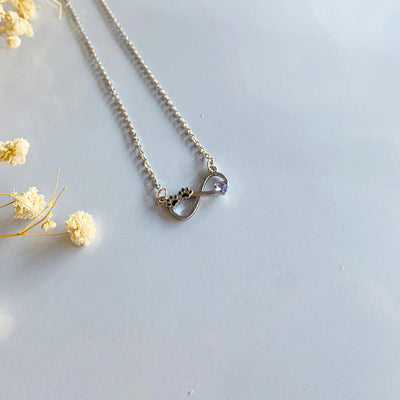 Infinity Paw Print Necklace