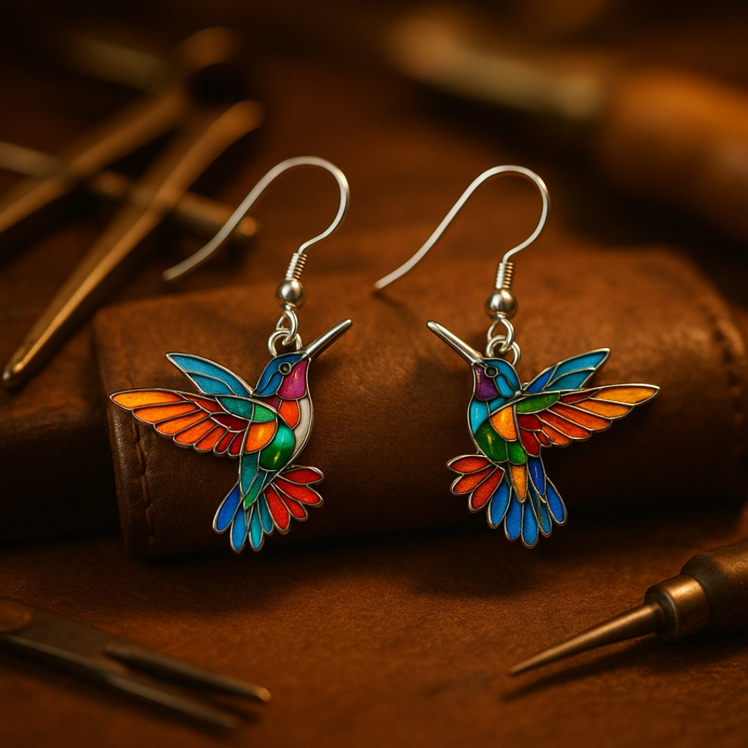 Colorful Hummingbird Earrings