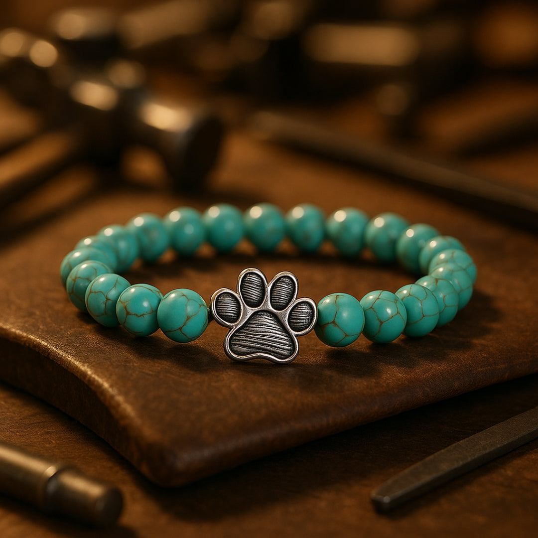 Natural Stone Paw Bracelet