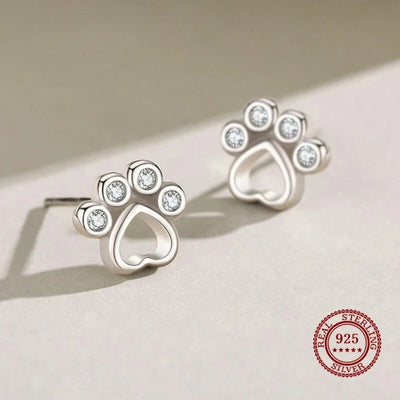 Paw Zirconia Earrings