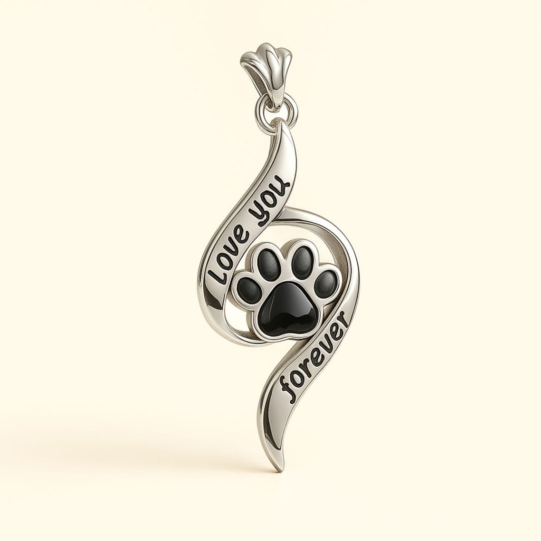 Love You Forever Paw Necklace
