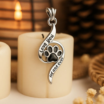 Love You Forever Paw Necklace
