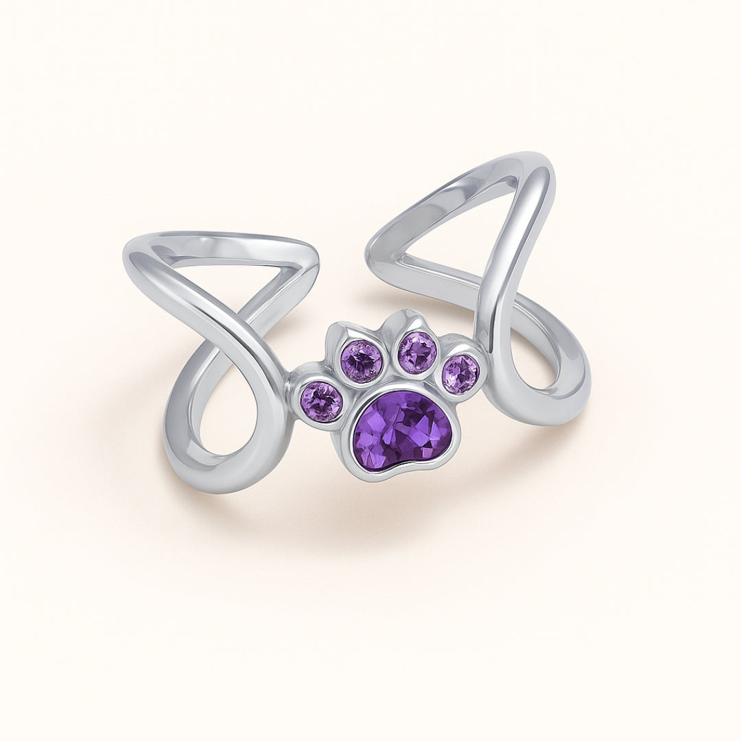 Infinite Love Paw Ring