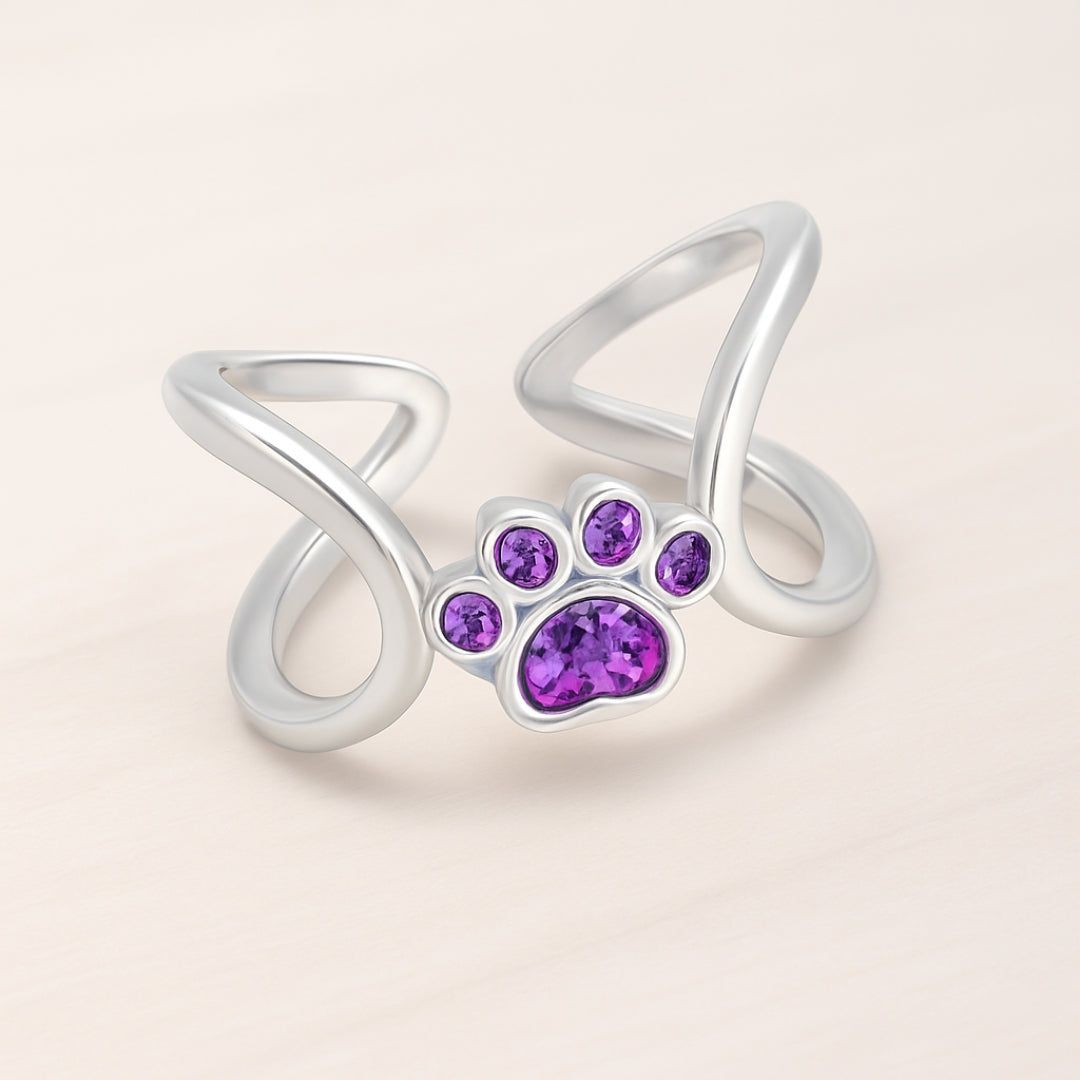 Infinite Love Paw Ring