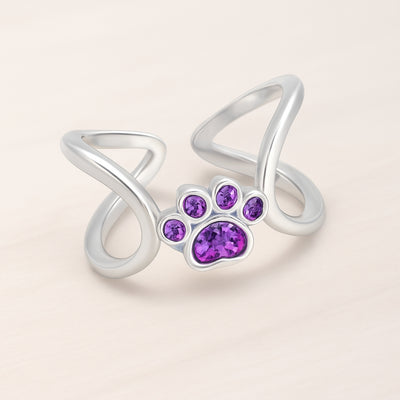 Infinite Love Paw Ring