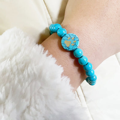 Turquoise Beaded Paw Bracelet