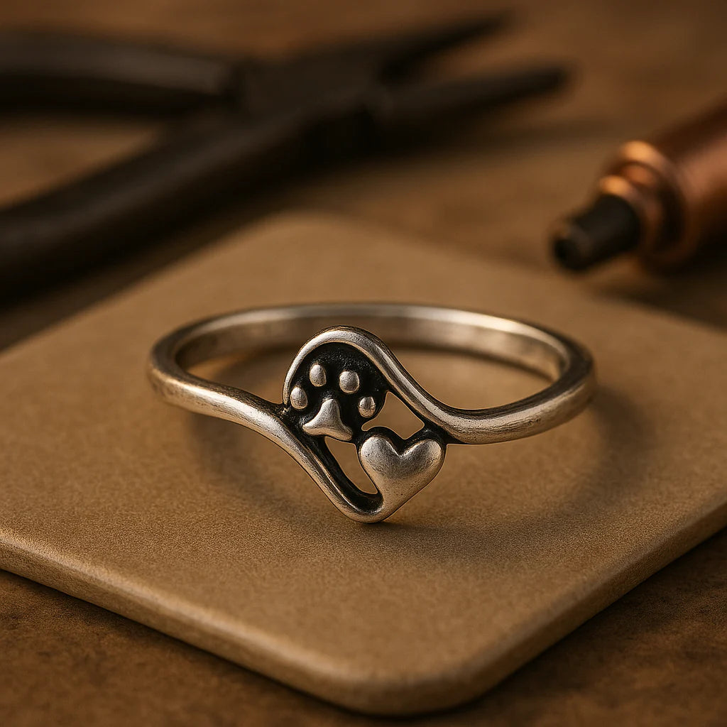 Paw and Heart Ring
