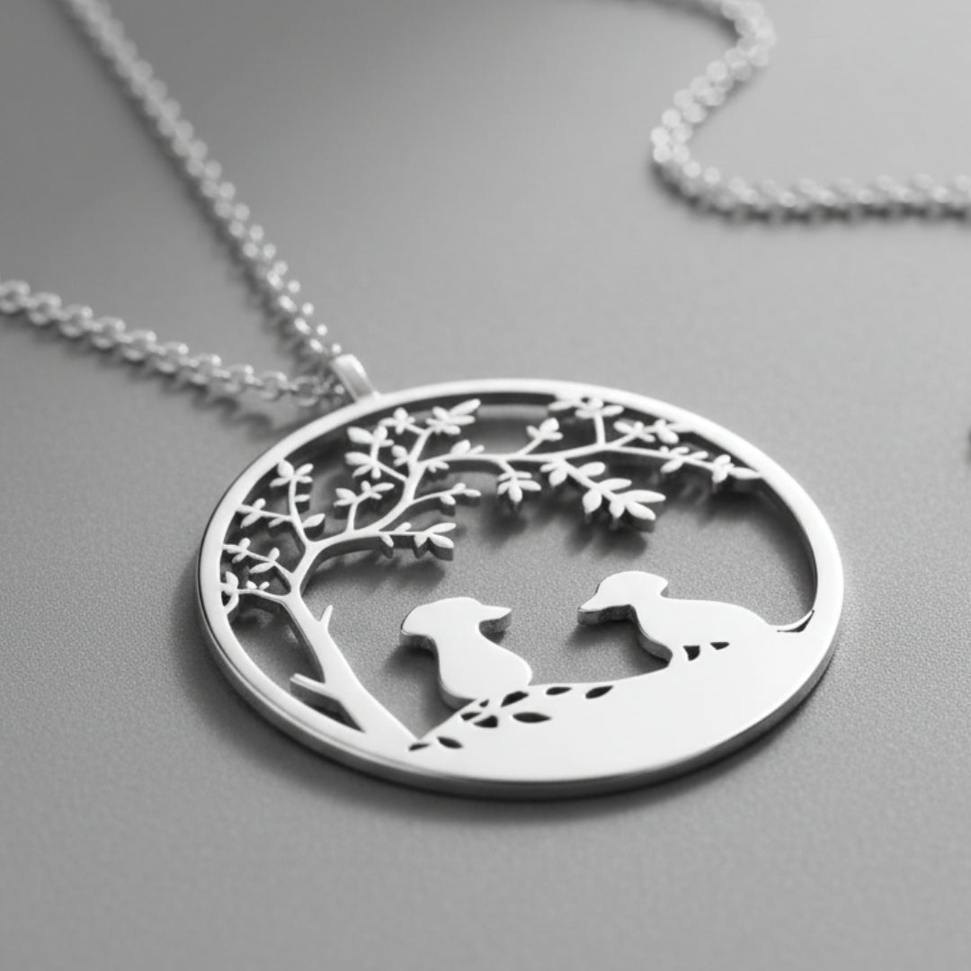 Calm Dog Silver Necklace