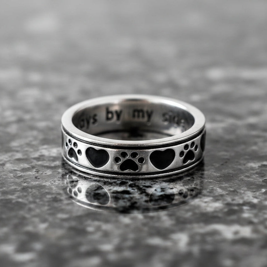 Paw Trail Soul Heart Ring