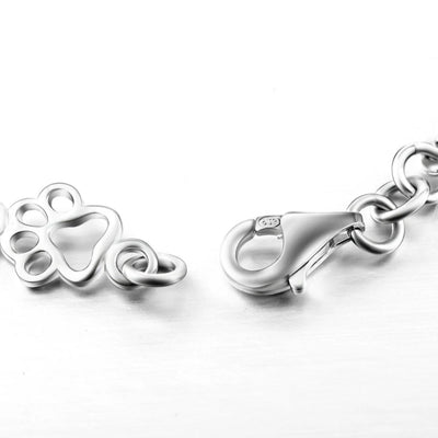 Silvered Bone Paw Bracelet