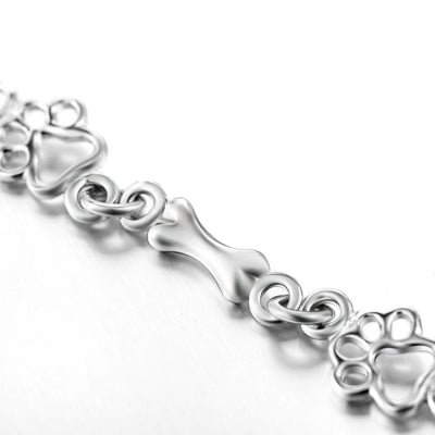 Silvered Bone Paw Bracelet
