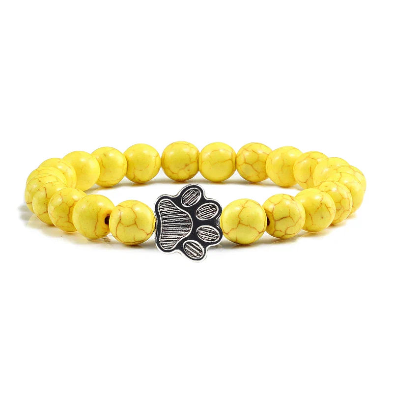 Natural Stone Paw Bracelet