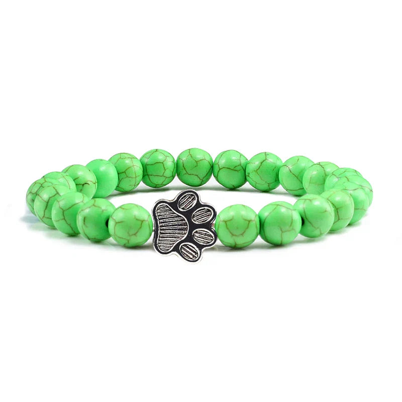 Natural Stone Paw Bracelet
