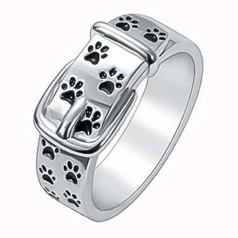 Collar Silver Paw Ring