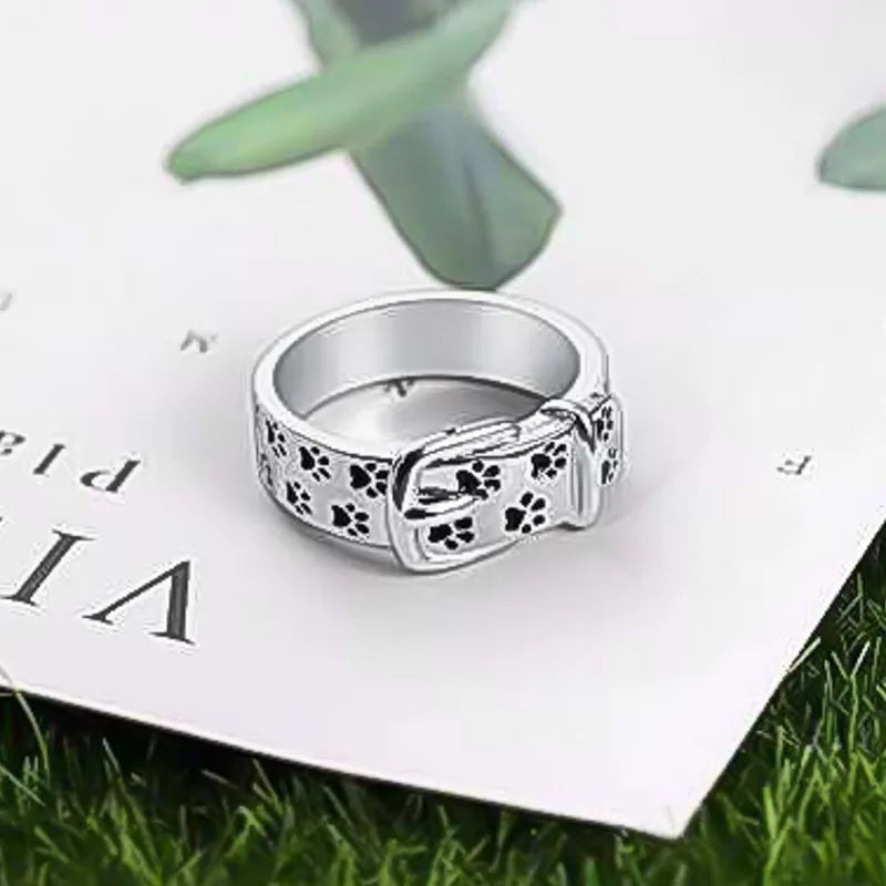 Collar Silver Paw Ring