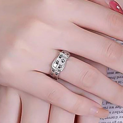 Collar Silver Paw Ring