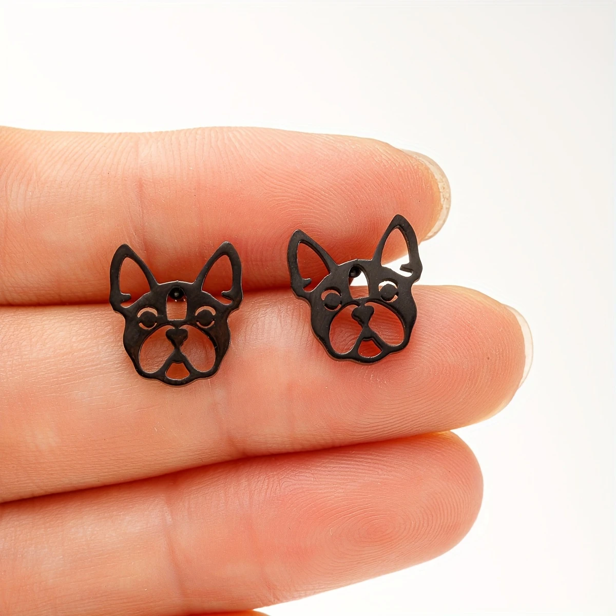 Dog Face Hollow Earrings