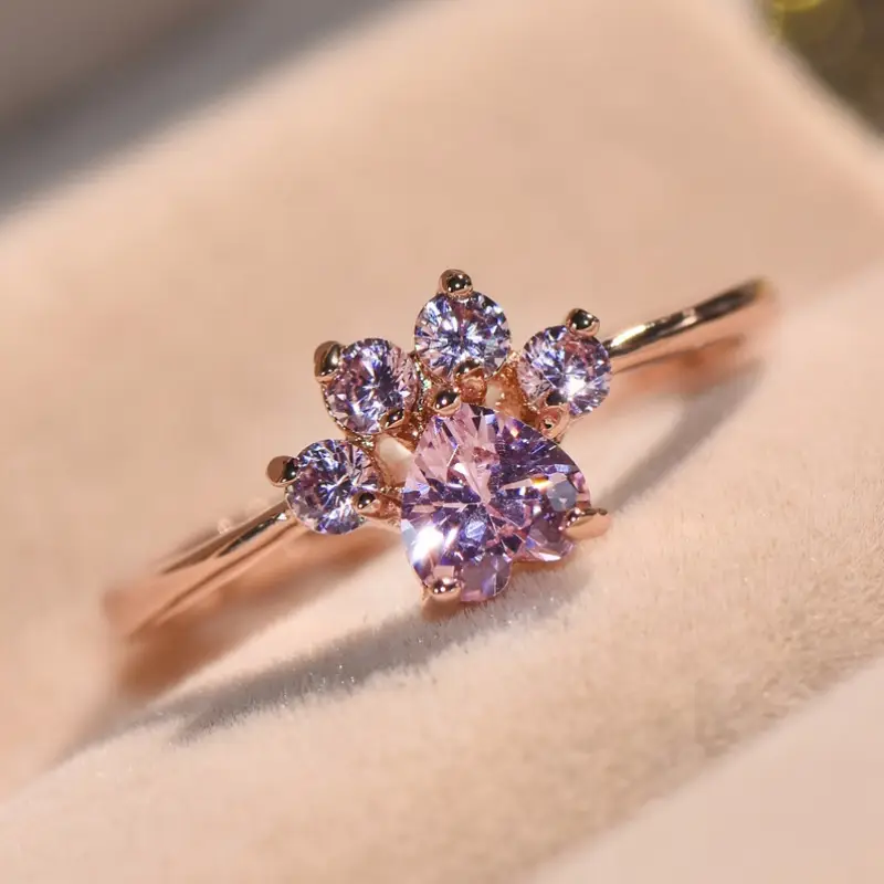 Purple Paw Bright Ring