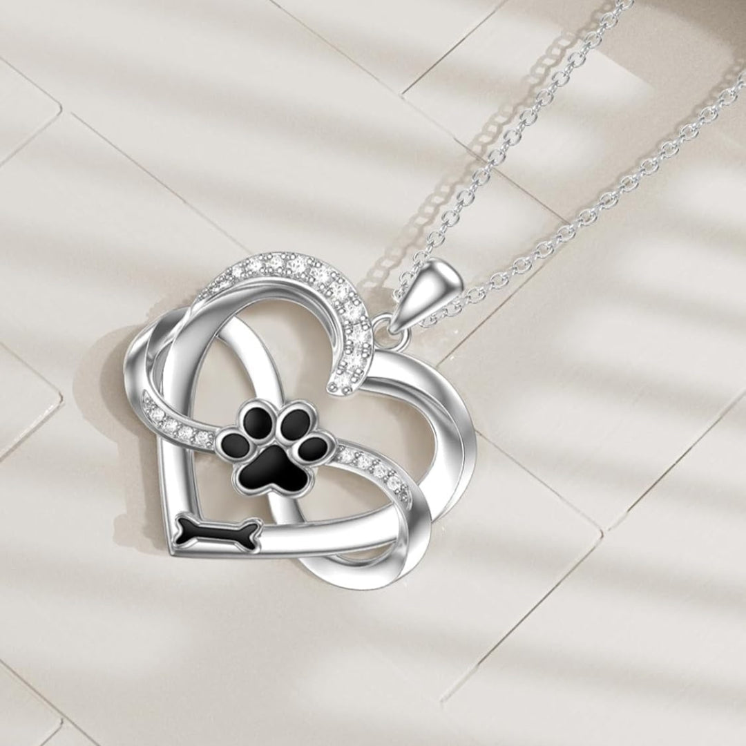 Knotted Infinity Love Paw Necklace