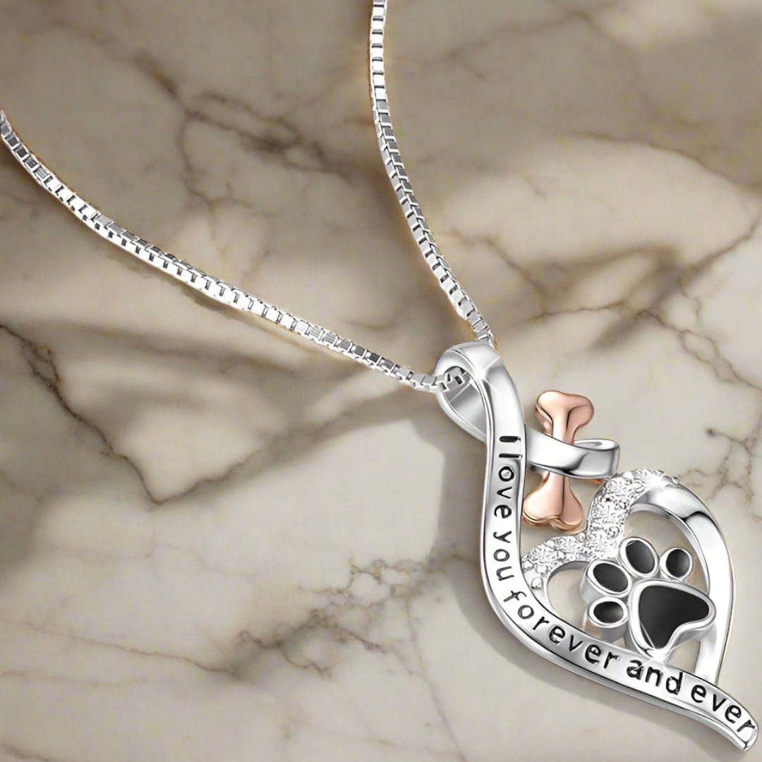 Infinity Love Paw Zirconia Necklace