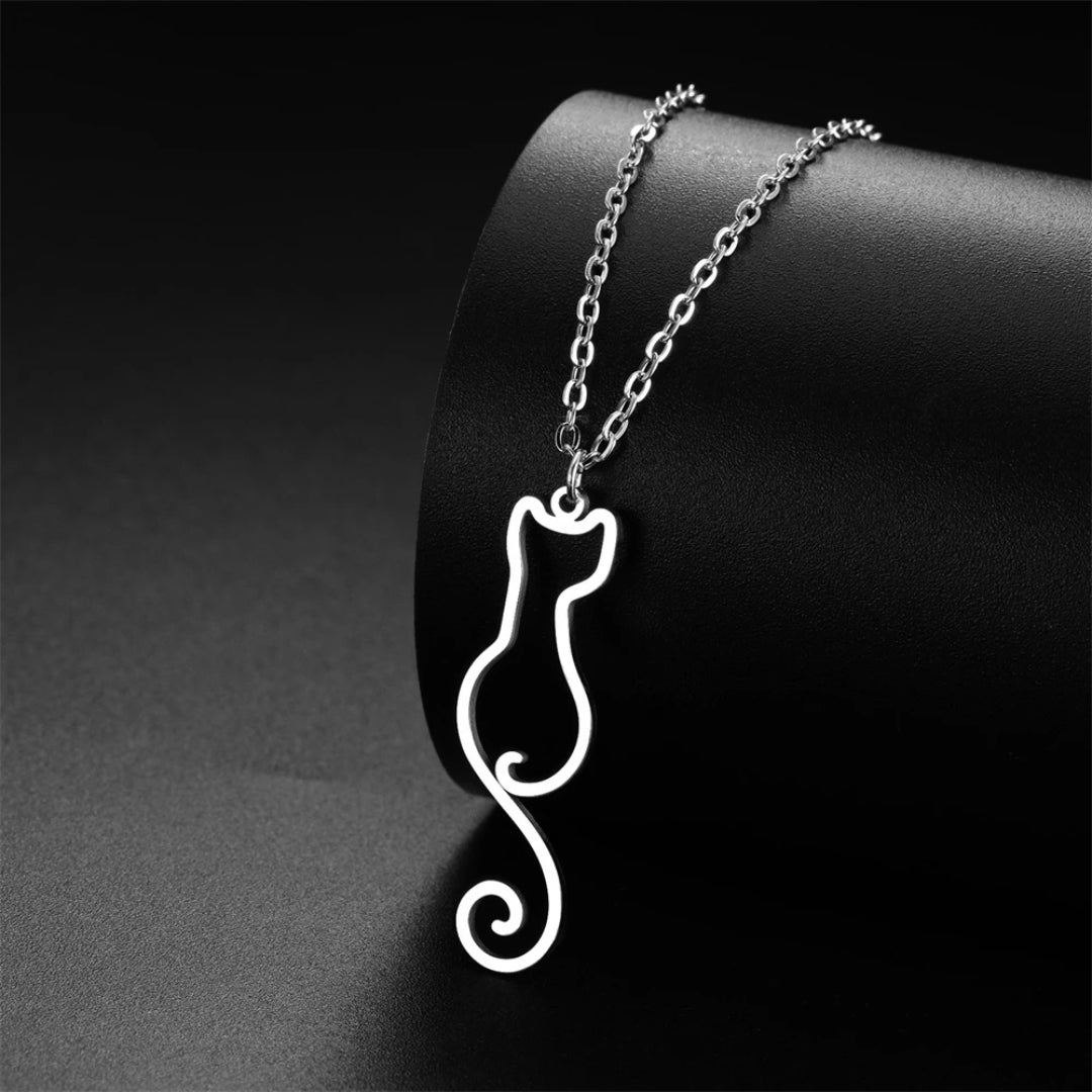 Kitten Silver Necklace