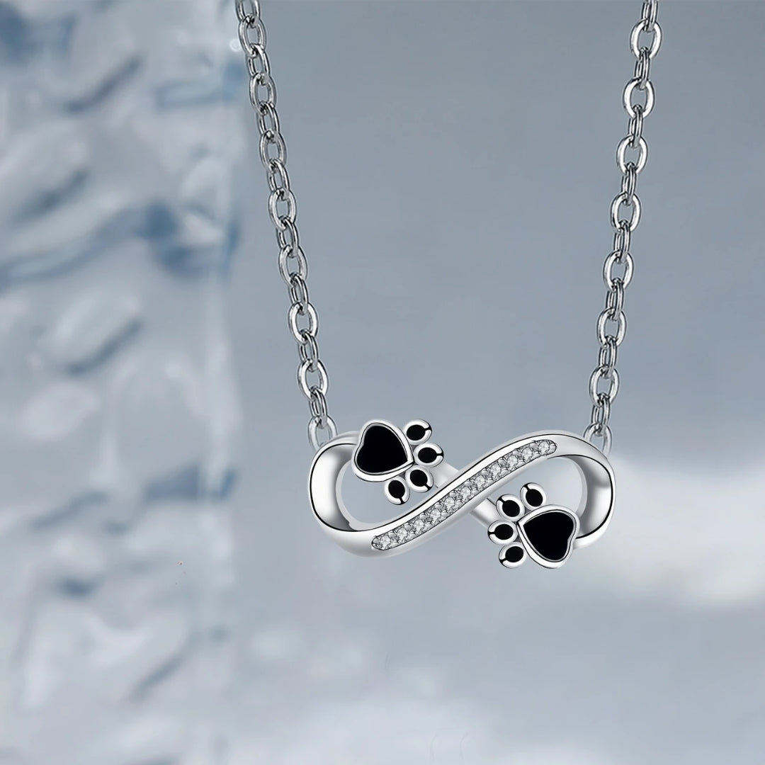 Infinity Paw Trail Necklace