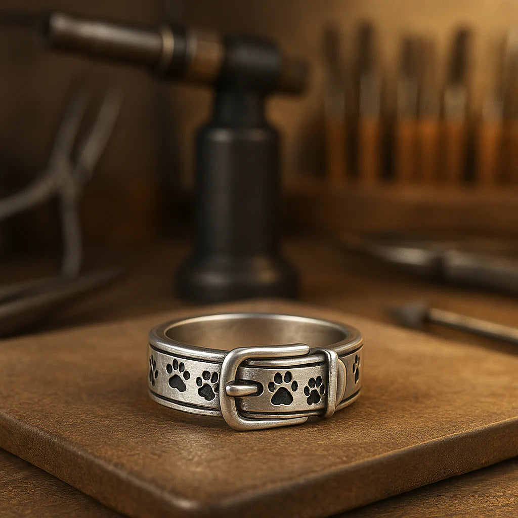 Collar Silver Paw Ring